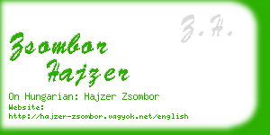 zsombor hajzer business card